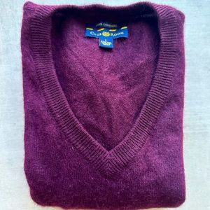 Club Room 100% Cashmere Magenta Sweater